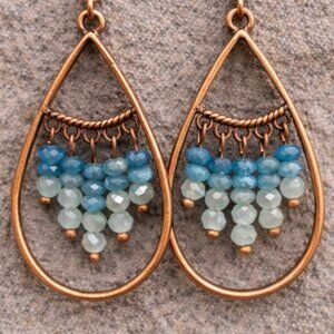 2 for $12 -Beautiful handmade copper beaded earrings!
